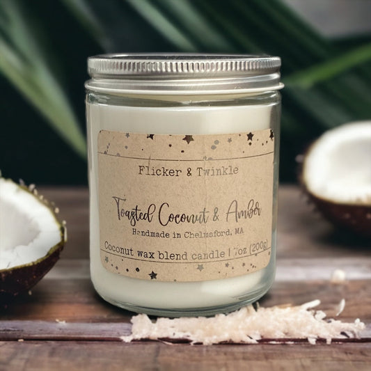 Toasted Coconut and Amber Coconut Wax Candle