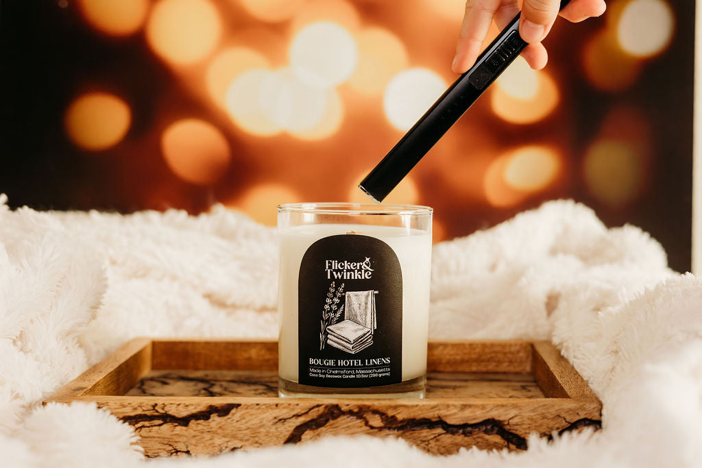 Bougie Hotel Linens Candle - Coconut Soy Beeswax