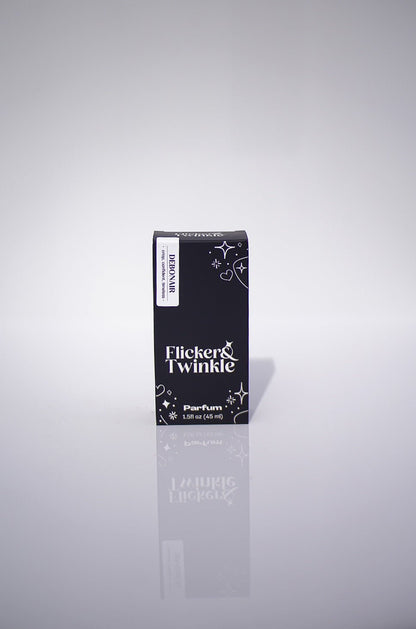 Debonair Parfum box with white text, star accents, and bold parfum strength display.