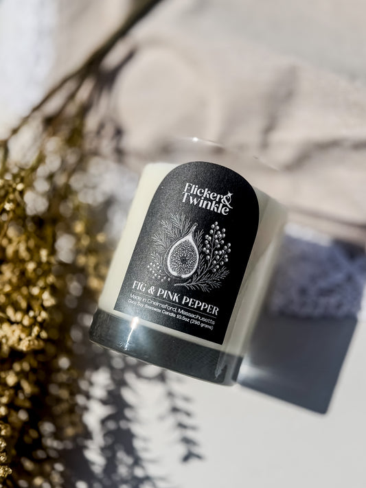 Fig and Pink Pepper Coconut Soy Beeswax Candle