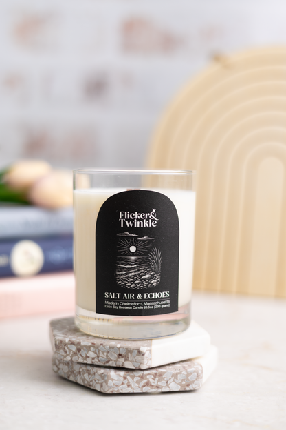 Salt Air & Echoes Candle- Coconut Soy Beeswax