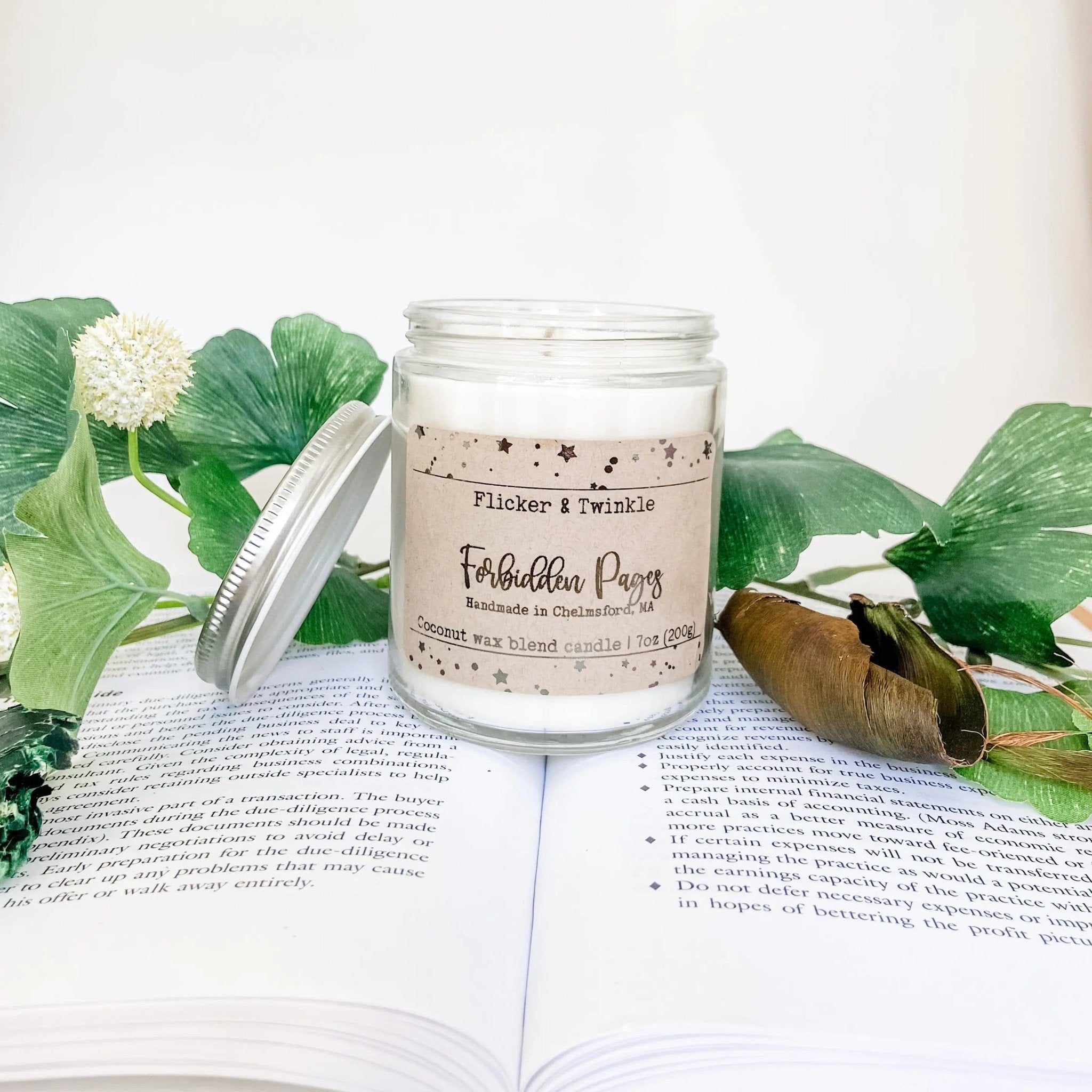 Forbidden Pages Coconut Wax Candle | Flicker & Twinkle