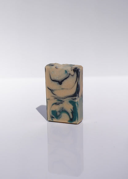 Cold processed goat milk soap—bourbon, citrus, oak moss scent
