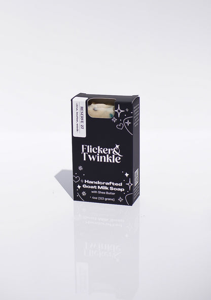 Reserve 27 handmade goat milk soap bar with luxury black box